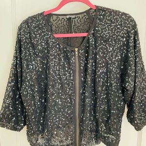 Never worn black sequin Sparkle & Fade jacket.  Size M.